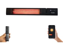Heatix SMART Terrasverwarmer Elektrisch – Golden Shadow – Infrarood – Wandmodel – 2000W – App-bediening – 9 standen