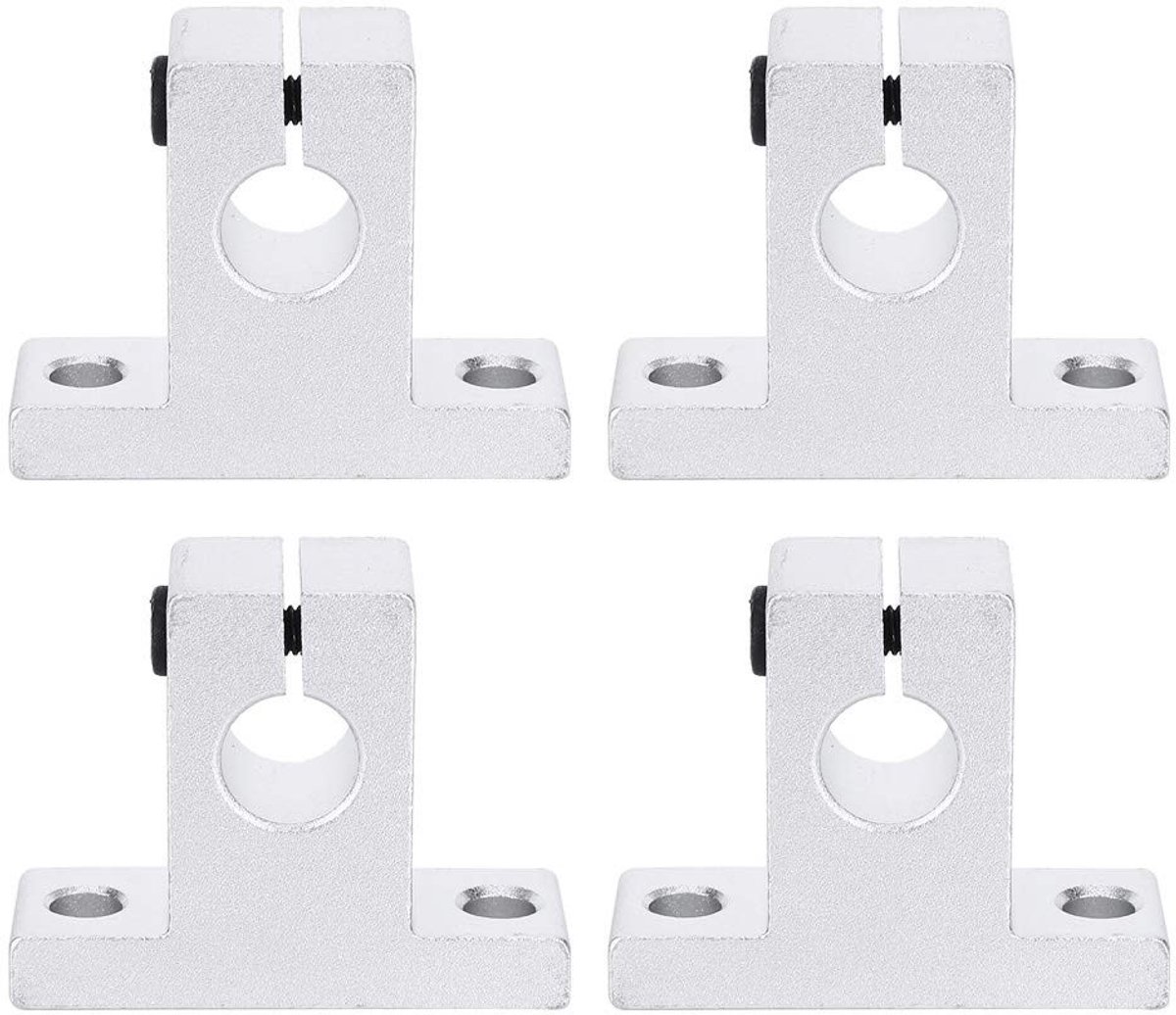4 Stuks SK10 Lineaire Beweging Rail Klemmen voor 10mm As - Aluminium Steunbeugels