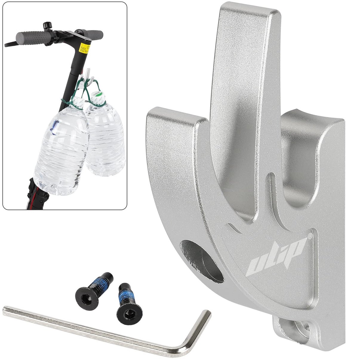 MTTProducts - Scooter Hanger - Dubbele Haak - Aluminium - Zilver - Universeel - Geschikt voor Xiaomi M365 Pro MI3 1S Segway Ninebot Max G30