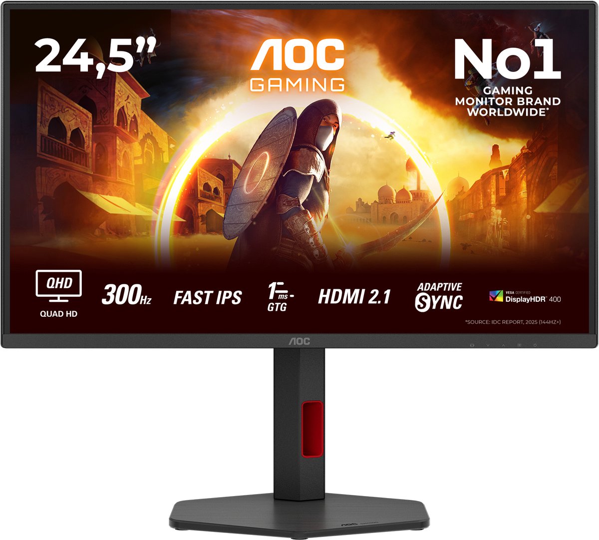 AOC G4 Q25G4SR - Quad HD E-sports Gaming Monitor - HDMI 2.1 - Product - €249,00