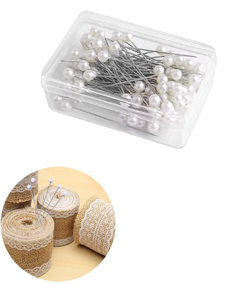 NTHProducts - Naald - Naaien - 200 Stuks - Wit - Creatief - Decoratie - Handig voor hobbyisten - 3 cm