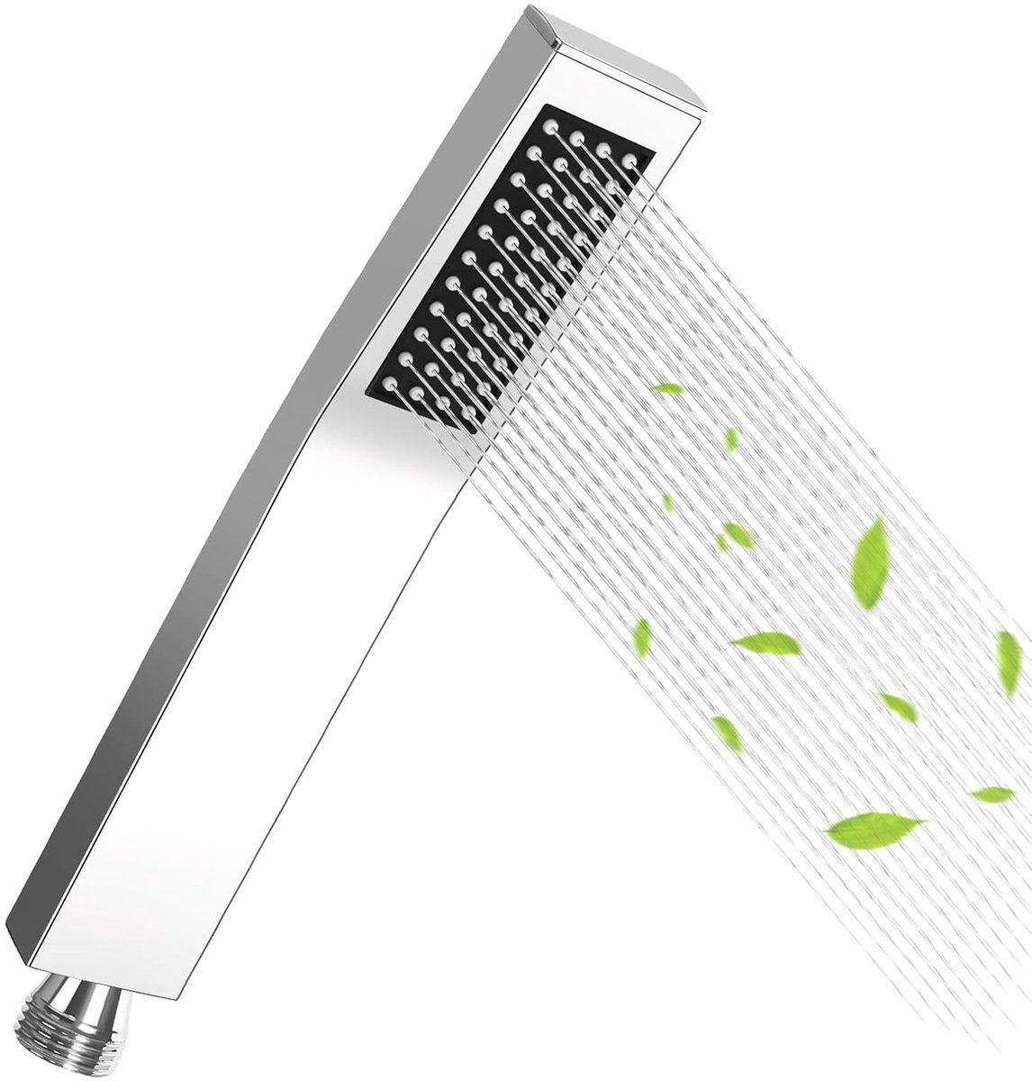 NTHProducts - Handdouche - Waterbesparend - Hoogdruk - Zilver - Roestvrij staal - Zelfreinigende siliconen nozzle - Geschikt voor badkamer - Minimalist...