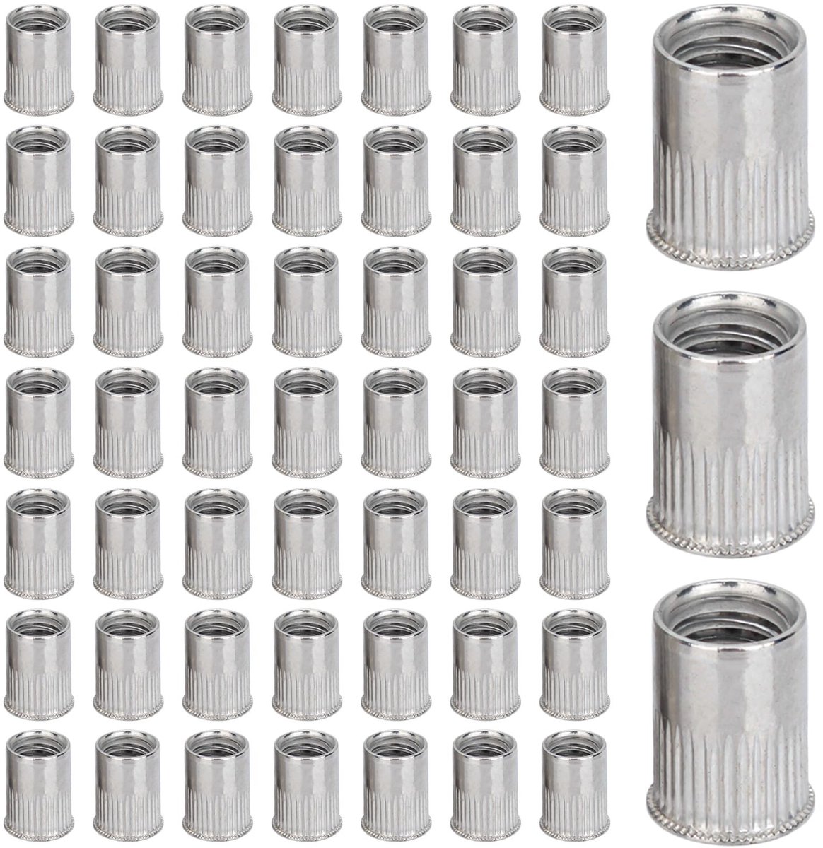 NTHProducts - Rivet Nut - Roestvrij staal - 100 stuks - Gekarteld - M10 - Perfect voor stevige verbindingen - Ideaal voor constructies