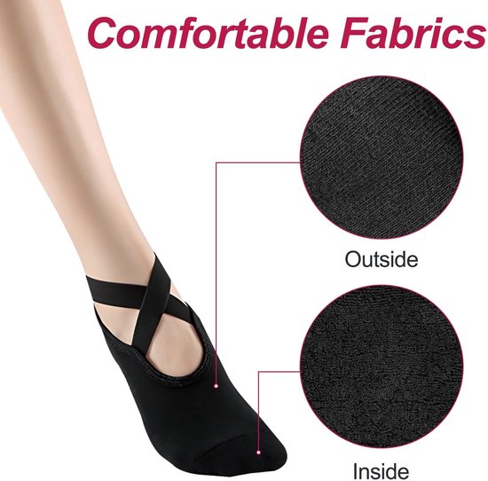NTHProducts - Non-Slip Yoga Sokken - Perfect voor Pilates en Dans - Zwart - Antislip Sokken - Ideaal voor Thuis en Sportschool - 2 Pairs van Nthproducts — afbeelding 4