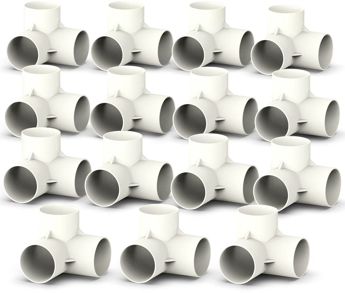 Allecto - PVC T Fitting - 3 Way Pijp Connector - 32mm - Waterleiding Adapter - 15 Stuks - Geschikt voor Tuin en Huishoudelijk Gebruik
