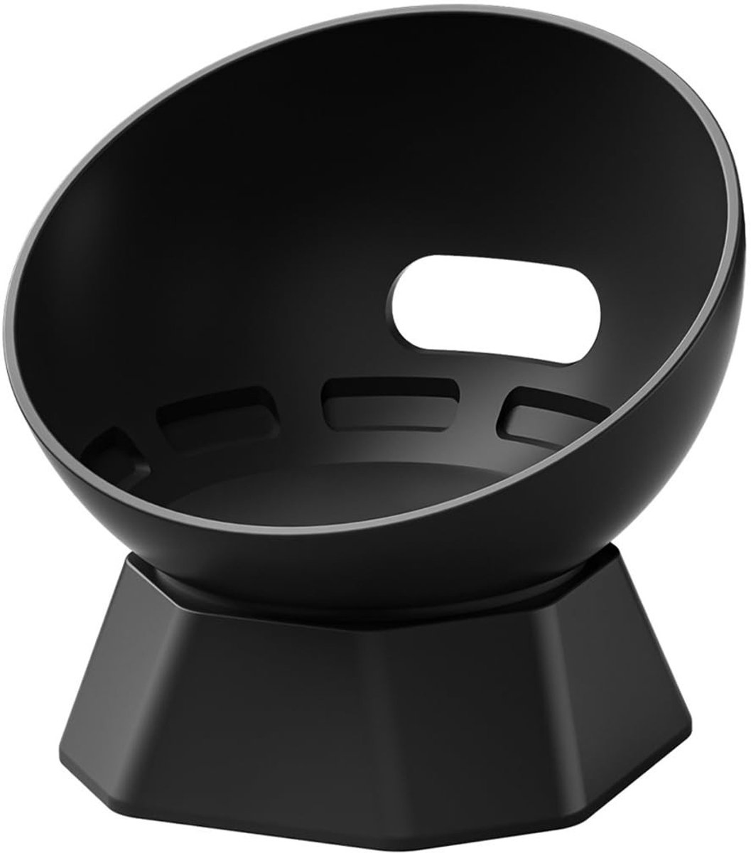 Allecto - Desk Stand - Liquid Silicone Houder - Perfect voor Thuiswerk - Zwart - Stabiliteit - Geschikt voor Echo Dot 4e en 5e Generatie - Compact ...
