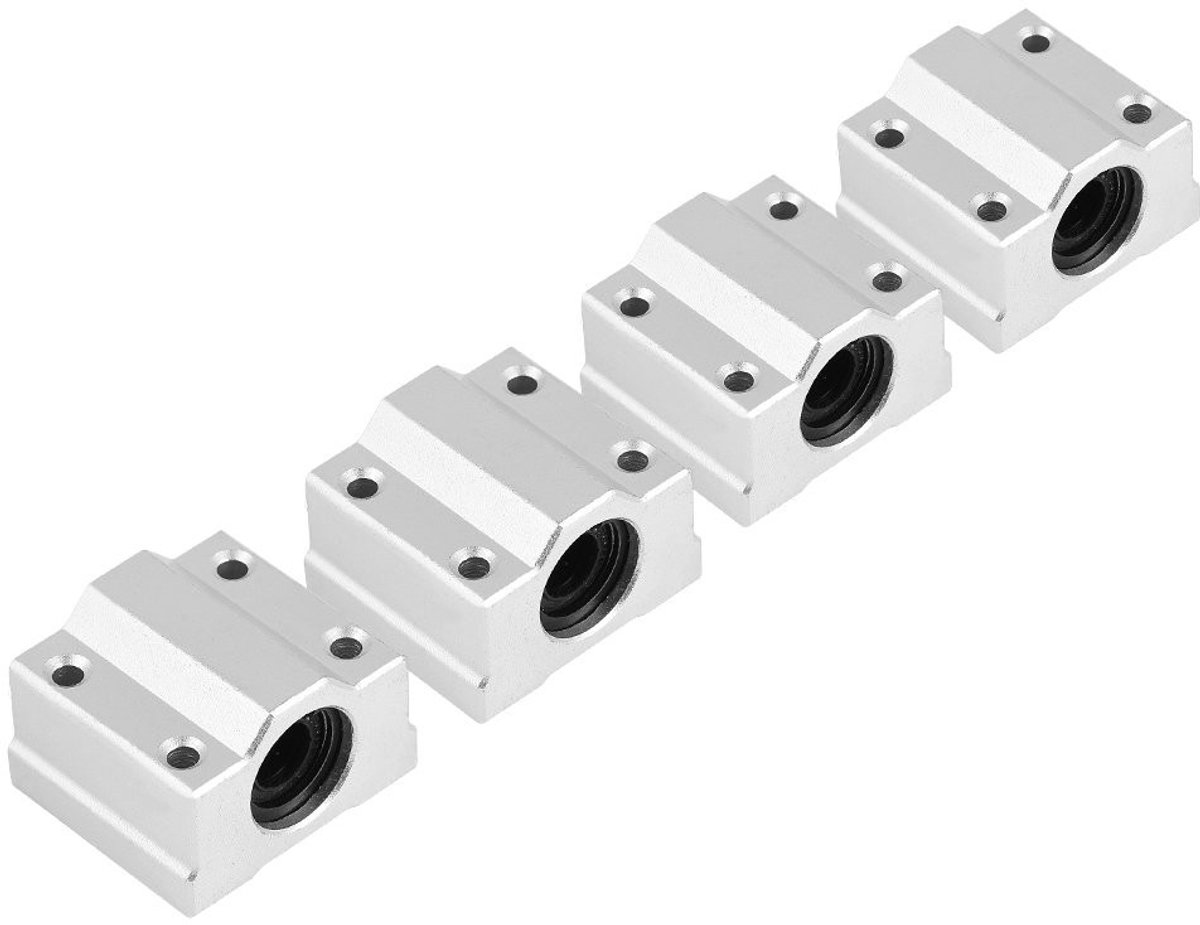 Allecto - 4 pcs SC8UU Lagerschalen - Hoogwaardige Kogellagers - Ideaal voor 3D Printers - ID 8mm - Betrouwbare Prestaties - Perfect voor Elektronis...