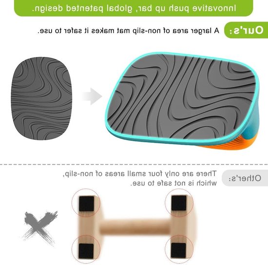 Push-up Steunen met Antislip Grip - Ideaal voor Krachttraining, Thuis Gym en Fitnessoefeningen, 4cm Diameter voor Optimale Stabiliteit van Merkloos — afbeelding 2