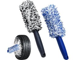 Microfibre borstels voor het reinigen van aluminium en stalen velgen, zachte reiniging tot de bodem van de rand