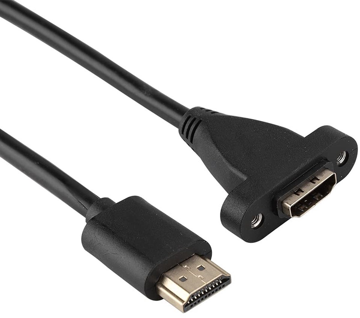 Shopcentral - HDMI Extension Cable - High Speed HDMI - 1.2m - HDMI Plug naar Bushing - Geschikt voor Televisie - Zwart