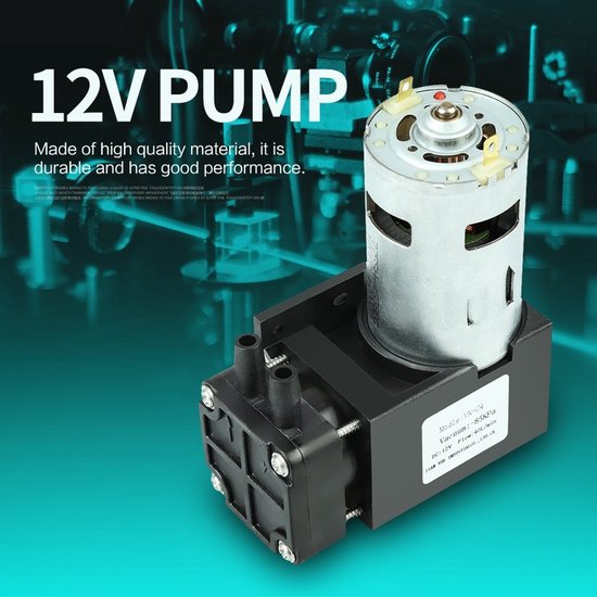 Shopcentral - Mini Oil Free Vacuum Pump - Micro Vacuum Pomp - Compact en krachtig - 12 Volt - Ideaal voor vacuümverpakkingen - Voor medische toepassingen van Merkloos — afbeelding 4