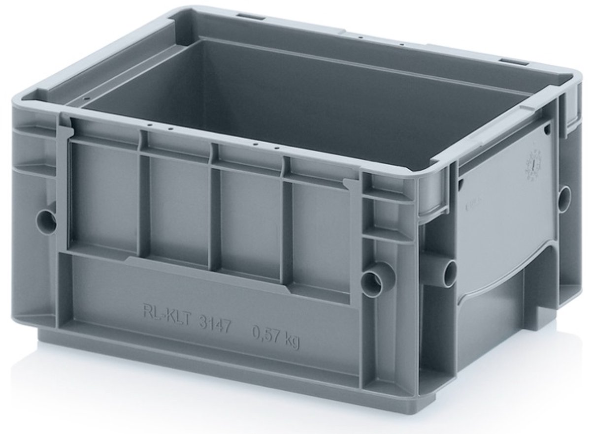 HHV Stapelbare boxen | Zilvergrijs RAL 7001 | Lengte: 30cm |Hoogte: 14,7cm | Breedte: 20cm