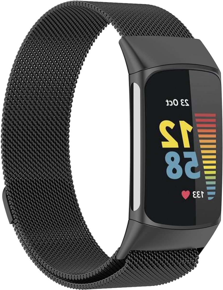 Verstelbare metalen vervangingsarmband voor Fitbit Charge 6 en Charge 5, magnetische sluiting, comfortabele pasvorm en stijlvol design