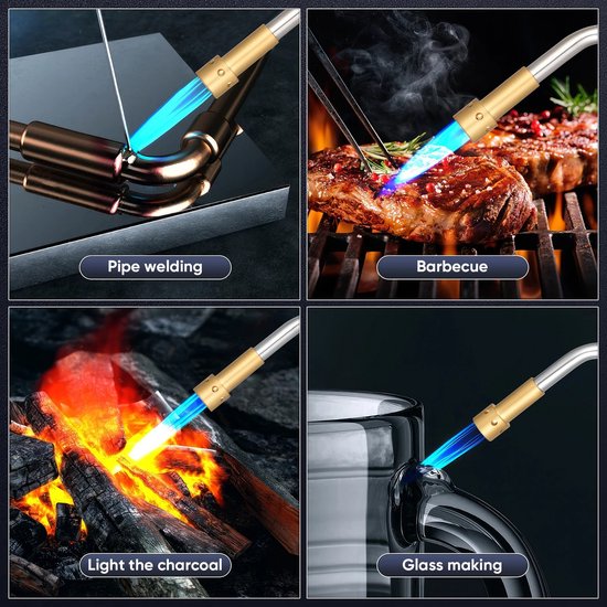 Seth Select Gasbrander voor Solderen & BBQ - Soldeerbrander MAPP/Propaan - Lastoorts 3 Nozzles (10/13/19 mm) - Voor Precisie & Krachtig Verwarmen — afbeelding 3