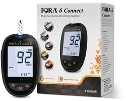 FORA 6 connect meter (mmol/l) - (te gebruiken als: Ketonen Meter - Urinezuur Meter - Cholesterol Meter - Glucosemeter)
