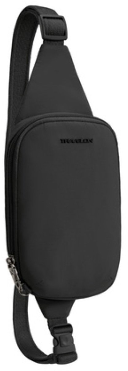 Travelon Roam Compact Anti-Diefstal Sling Tas - Borsttas & Crossbody met RFID & Snijbestendige Riem - 1,25L - Zwart