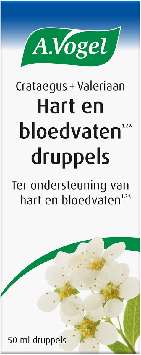A.Vogel Crataegus + Valeriaan druppels - Bevat Valeriaan: ondersteunt het hart - 50 ml
