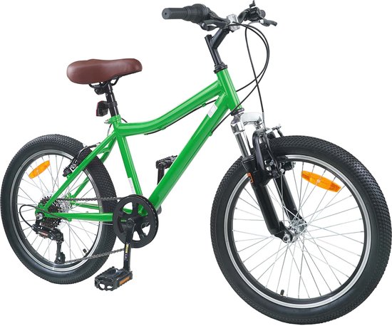 vidaXL - Kinderfiets - 24 - Inch - 6-Speed - voor - 8-12 - jaar - oud - Groen van VidaXL — afbeelding 3