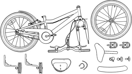 vidaXL - Kinderfiets - 12 - Inch - voor - 2-4 - jaar - oud - Wit van VidaXL — afbeelding 3