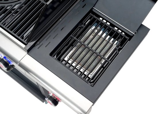 Landmann Triton MaxX PTS 4.1 Barbecue - Gas - Gietijzeren Roosters - Zilver - 4 Pits - Gas BBQ - Gasbarbecue