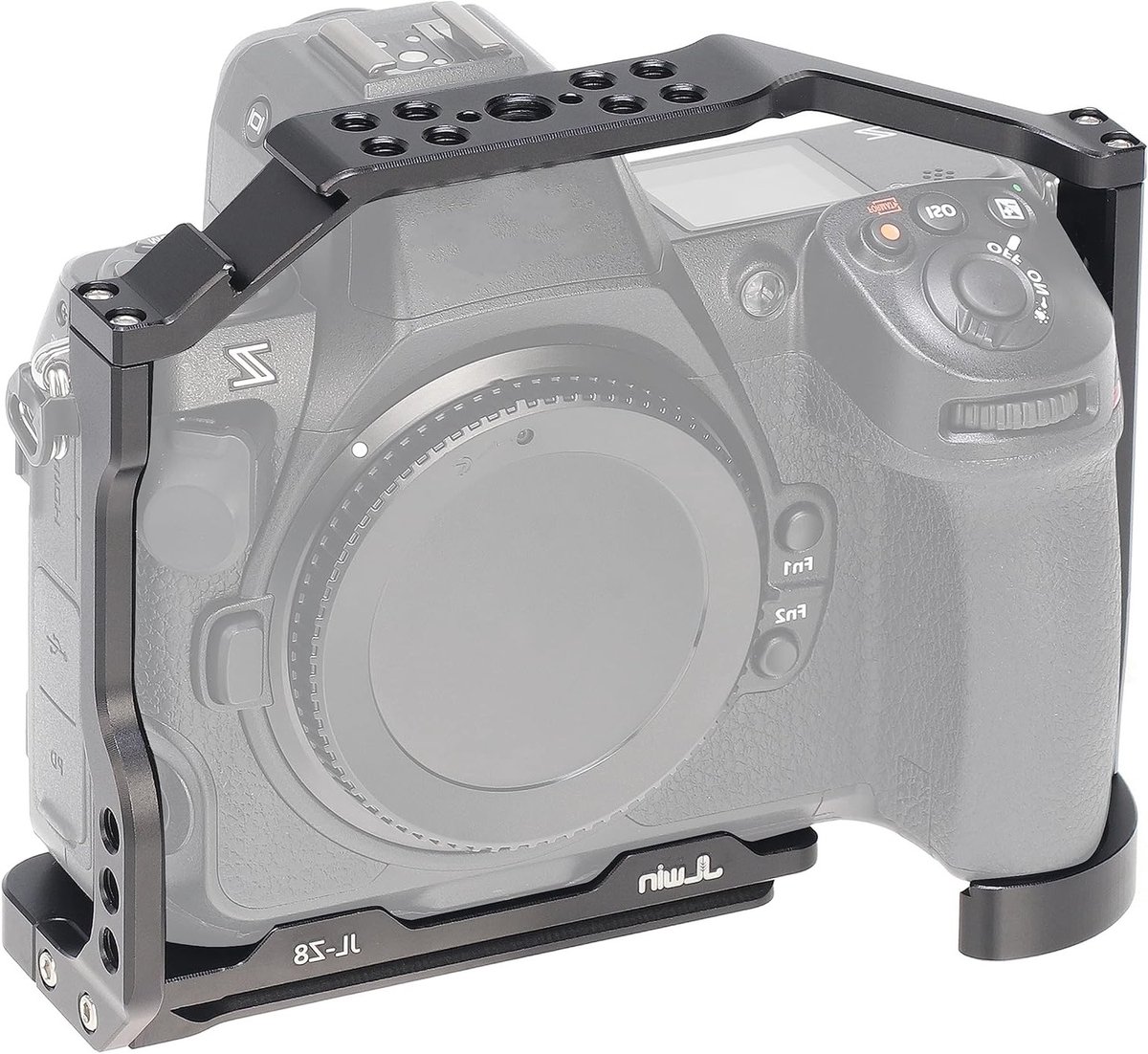 Camera Cage voor Nikon Z8, Aluminium Video Stabilizer Rig met Koudshoe, 1/4 Inch Draad en 3/8"-16 Bevestigingspinnen, Snelle Ontgrendelplaat voor Arca-Swiss Statief en Professionele Videoproductie