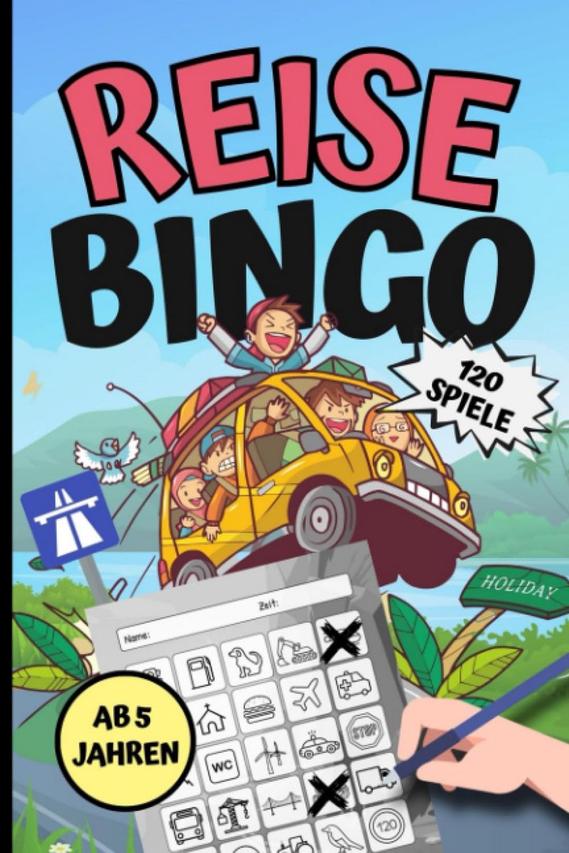 Reis Bingo Spel voor Kinderen Vanaf 5 Jaar: Tegen Verveling Tijdens Auto- en Vakanties