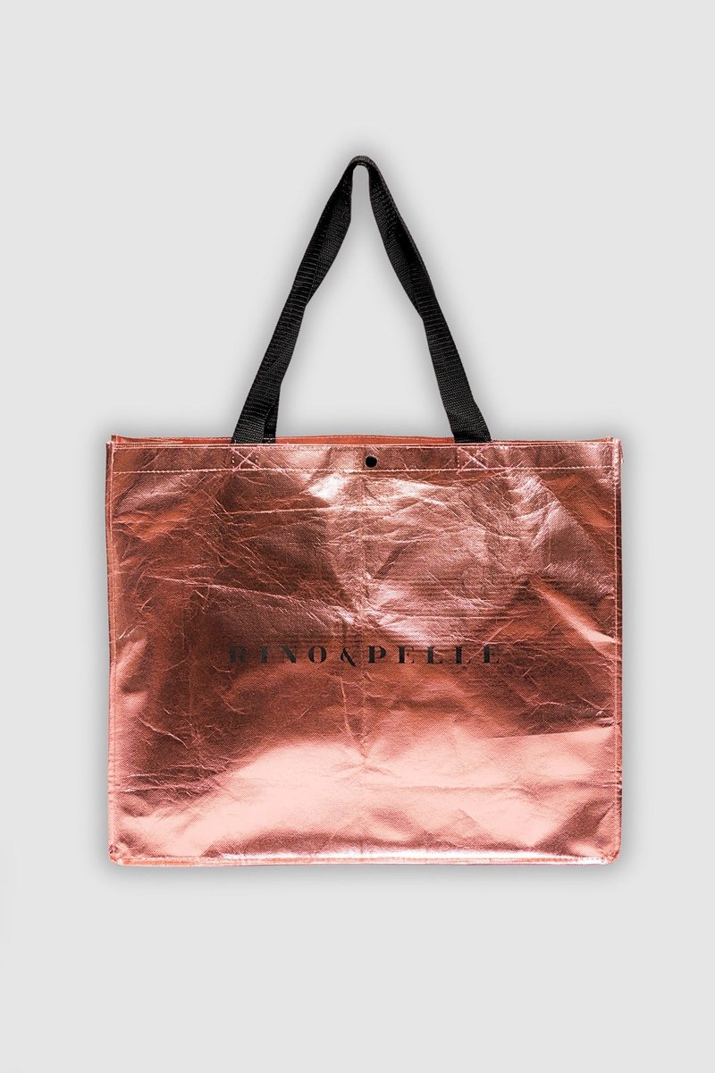 Rino & Pelle POS Tassen - R&P metallic shopper - Roze