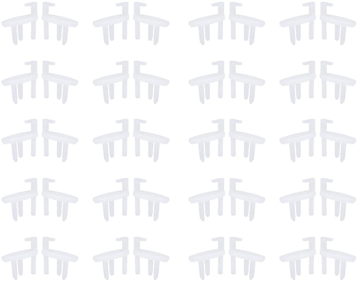 MTTproducts- Blindenclips 40 Stuks - Auto Raam Zonnescherm Eindclips - Plastic - Duurzaam ABS - 28x26mm - Gemakkelijk te Installeren - Zonneschermclips