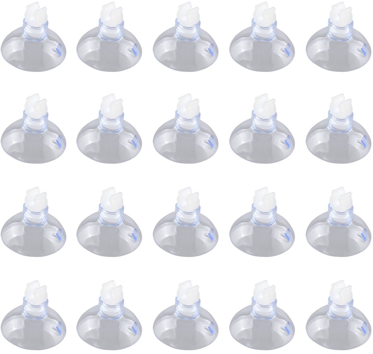 MTTproducts- Zuignappen 20 Stuks - Aquarium Houder - Rubber/Kunststof - Stevige Adsorptie - Eenvoudig te Installeren - Voor Glazen Oppervlak - Aquarium Accessoires