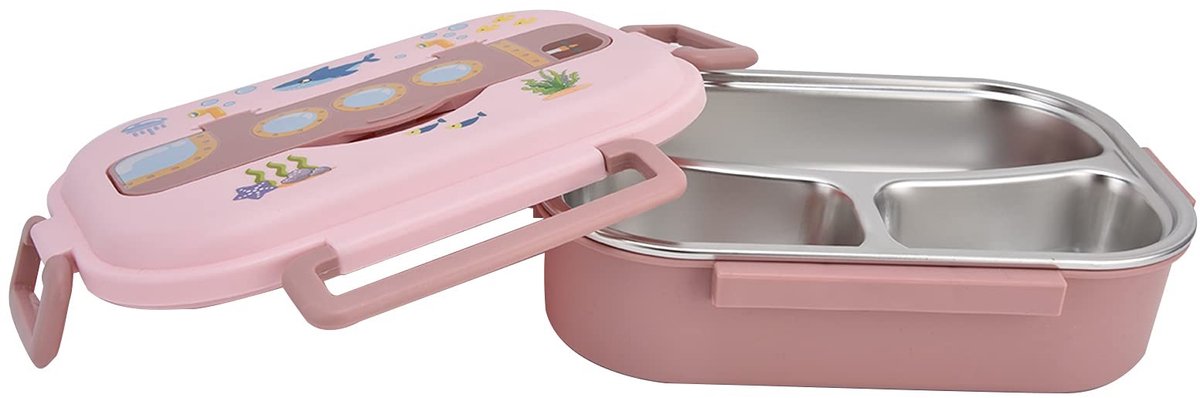 NTH products- Lunchbox Roestvrij Staal - Lekvrij - Duurzaam - Vaatwasmachinebestendig - Verbeterde Hoes - Ideaal voor Kinderen/Volwassenen - Voedselcontainer