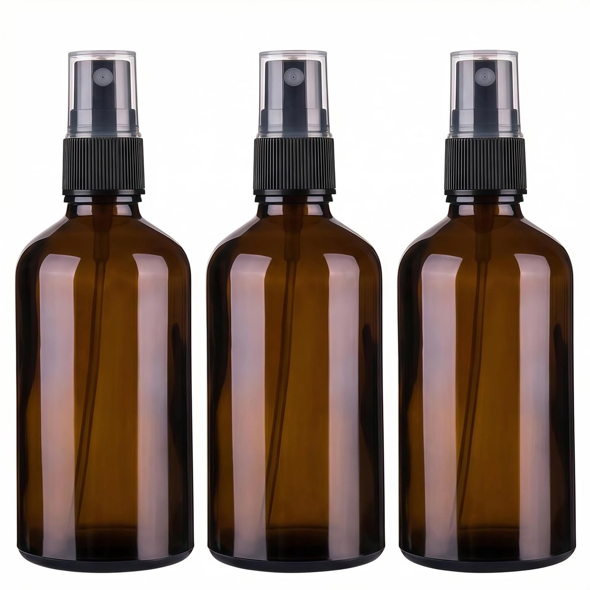 NTH products- Sprayfles 250ml - 3 Stuks - Fijne Verstuiver - Bruin Plastic - Herbruikbaar - Gezond en Milieuvriendelijk