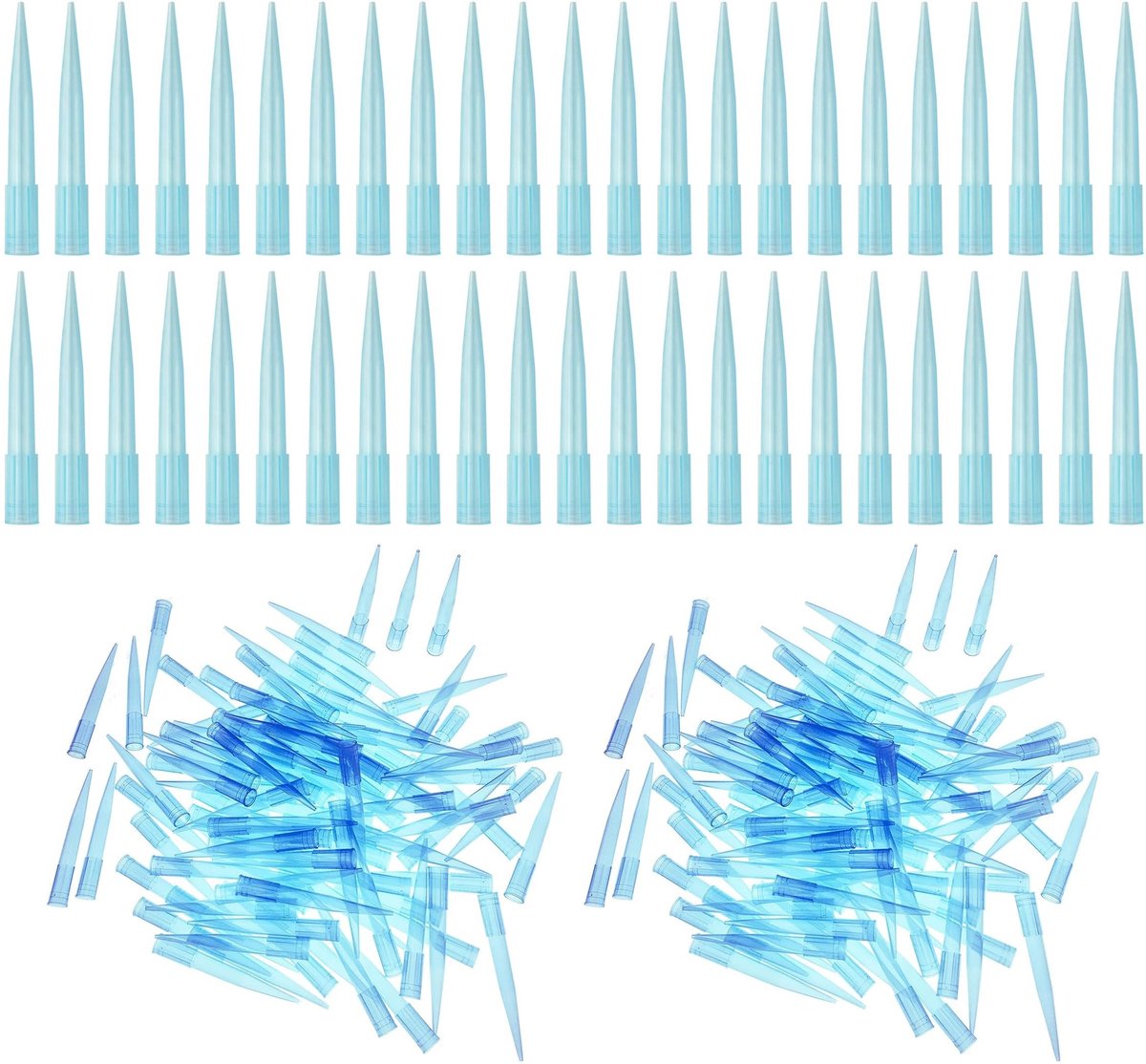 Cosensi- Pipetpunten 500 stuks - Transparant Blauw - 1000 µl/ml - Kunststof - Autoclaveerbaar - Universaal Laboratorium - Pipettips