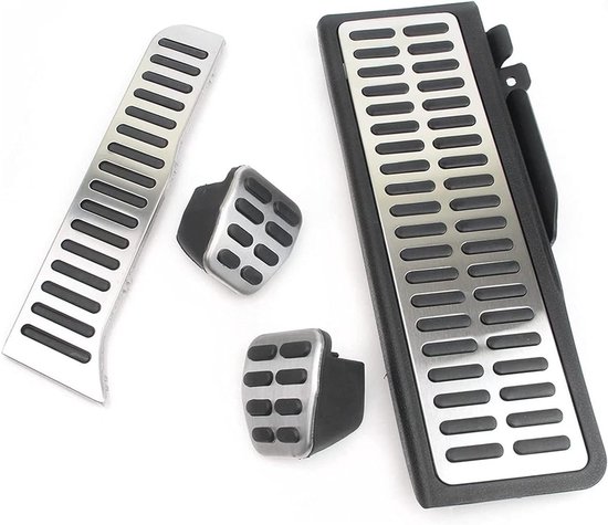 Auto Pedaal Set - Interieur Onderdelen - Verbeterde Grip - Eenvoudige Installatie - 4 Delig - Zilver — afbeelding 2