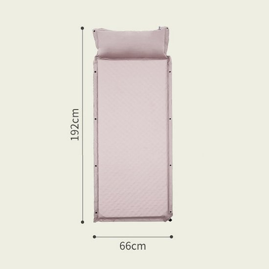 Automat - Luchtbed - Comfortabel Reizen - Zelfopblaasbaar - 100x200 cm - Grijs — afbeelding 3