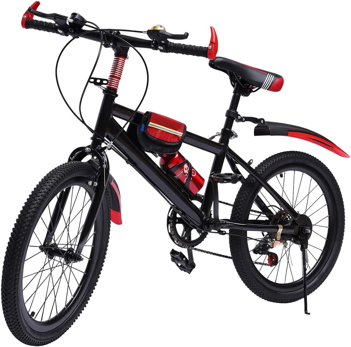 Kinder Mountainbike 20 Inch met Waterbekerhouder en Kompasbel - Geschikt voor Wegen en Bergen