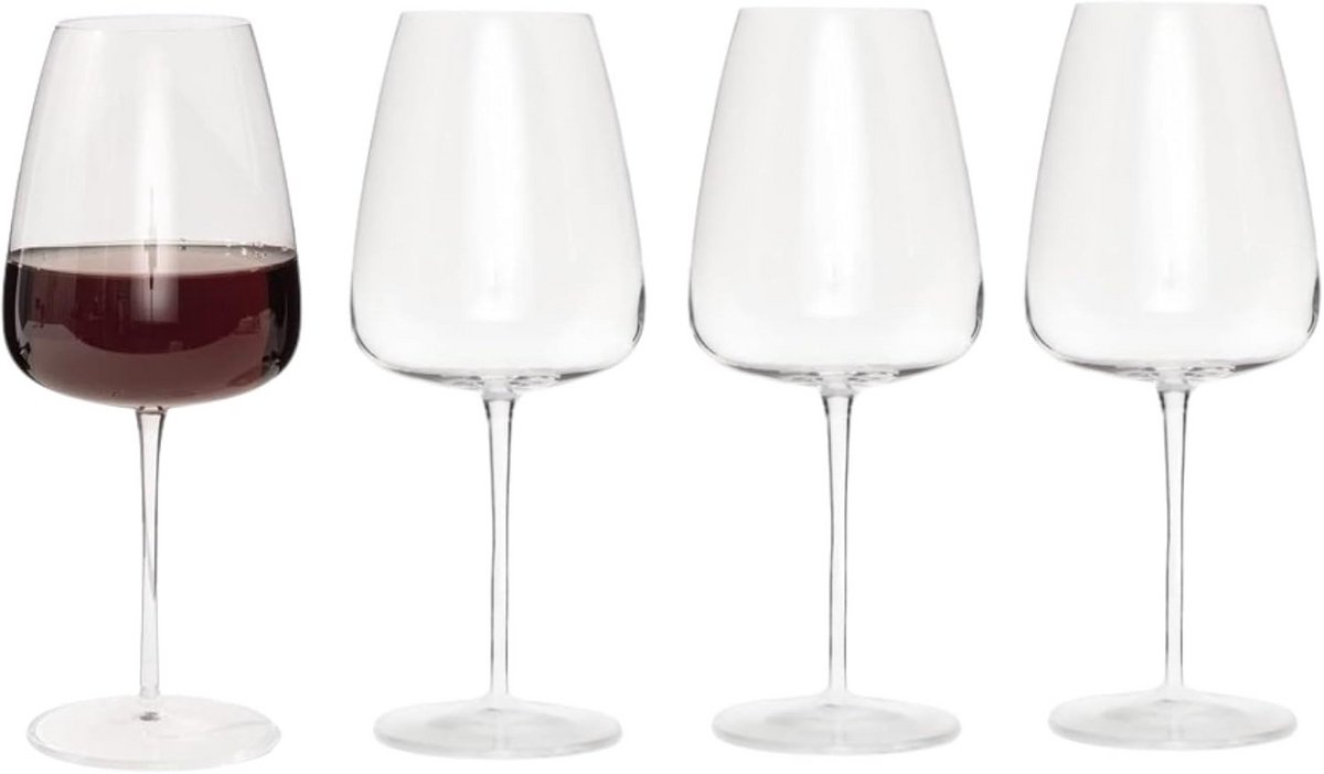 Wijnglas 18,5 oz 4 stuks - glas - doorzichtig - superlicht - kristalglas - vaatwasmachinebestendig