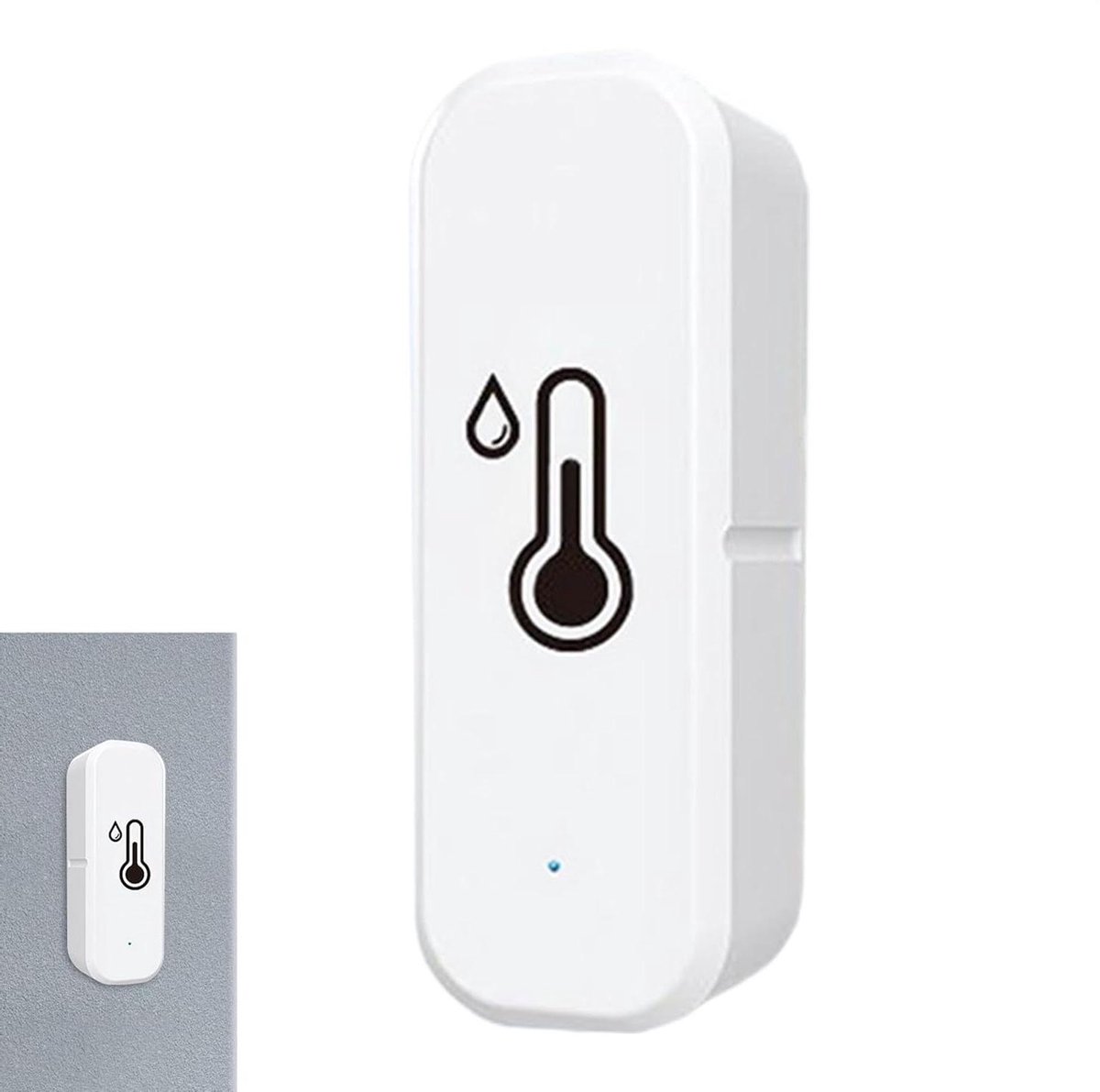 Temperatuur Vochtigheidssensor - Slimme Hygrometer - Klimaat Beheer - Dubbele Wifi Modus - 7 x 2.5 x 2 cm - Wit