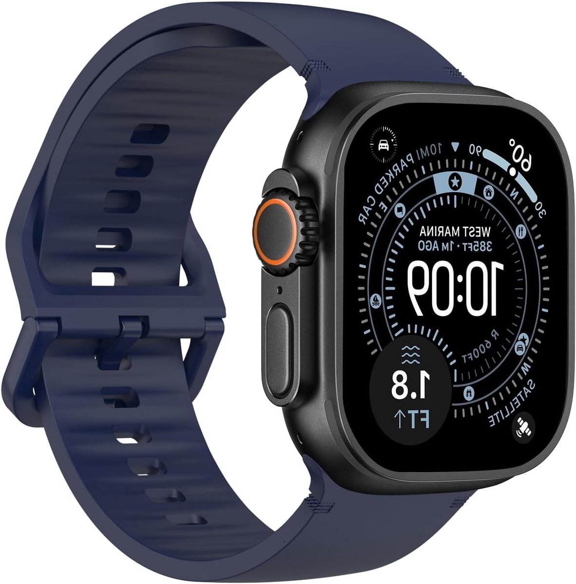 Sportieve Horlogeband voor Apple Watch Ultra en Series - Ademend Silicoon Vervangband voor Dames en Heren, Geschikt voor 49mm, 46mm, 45mm, 44mm, 42mm Modellen