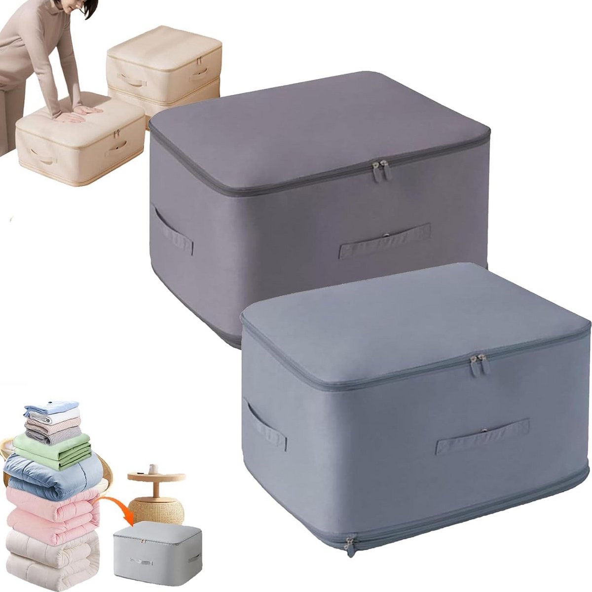 Zelfcomprimerende Opbergtas Organizer Set voor Kleding en Dekbedden