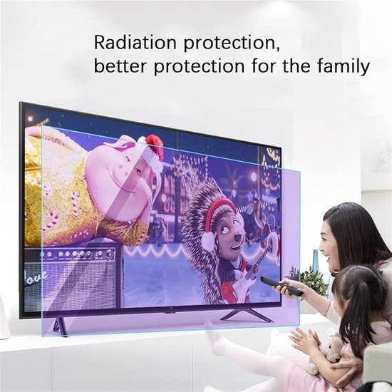 55-inch tv-schermbeschermer, anti-blauw licht anti-reflectie tv-beschermfilm, vermindering van straling Bescherm ogen voor LCD LED OLED QLED 4K HDTV-schermen — afbeelding 4