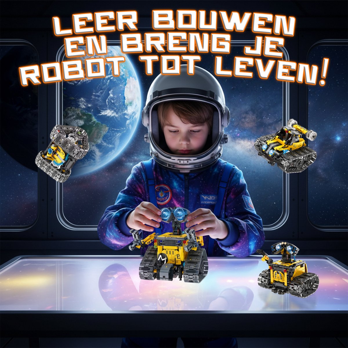Qualitá® Robot Bouwpakket 4 in 1 – Educatief Speelgoed – Robot Speelgoed - Robot Bouwpakket - STEM speelgoed – Programmeren Voor Kinderen - Interactief Speelgoed – 496 Onderdelen – 7-9 Jaar — afbeelding 5