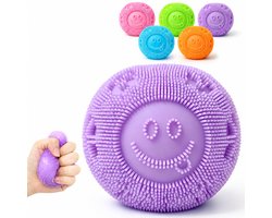 Oneay Fuzz Ball Squishy Stressbal – Sensorisch Friemelspeelgoed, Zachte Knijpspeelgoed tegen Stress en Angst, Anti Stress Speelgoed voor Kinderen en Volwassenen,Purple