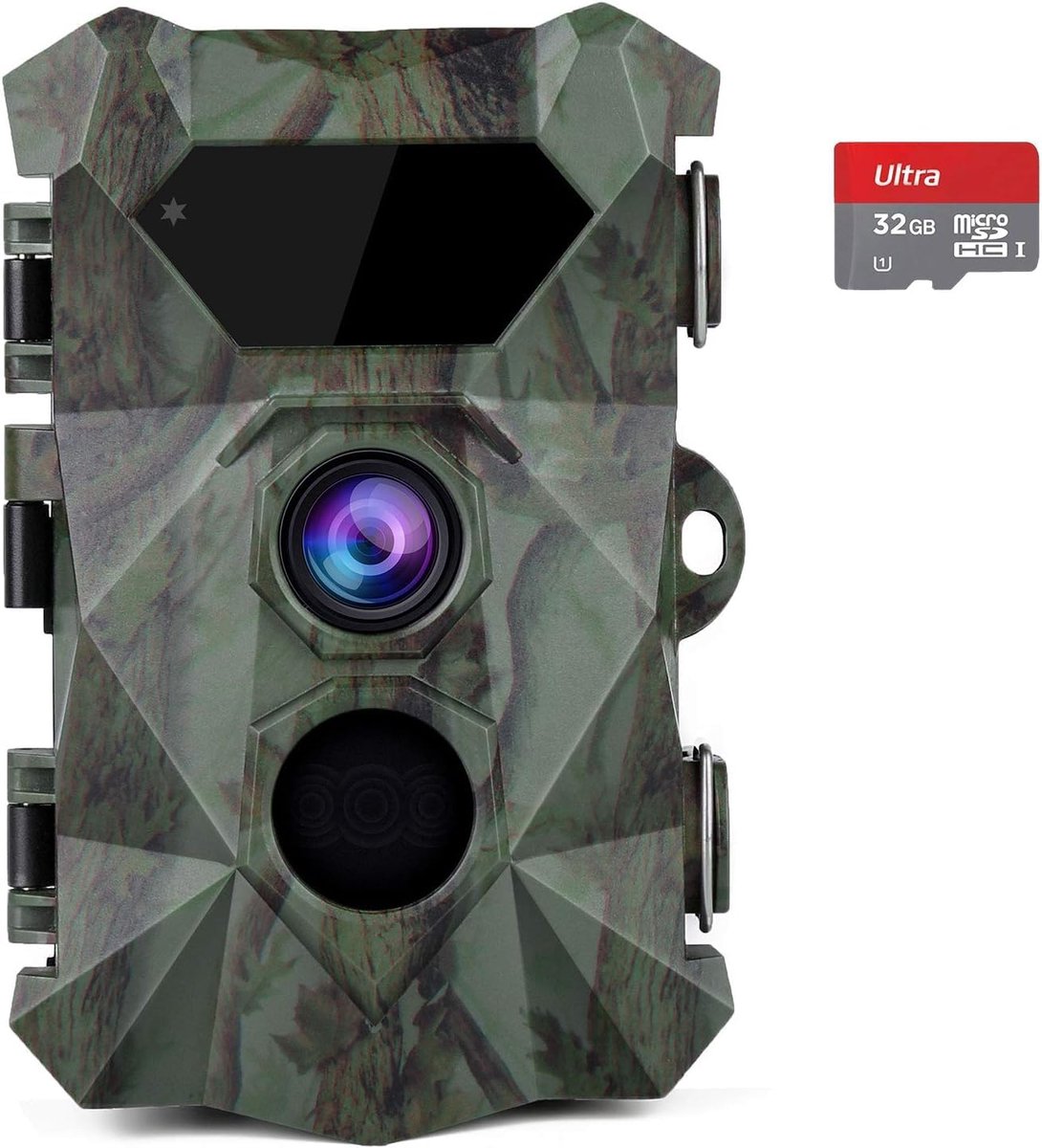 Wildcamera - Trailcamera Bewegingsmelder - Natuur Observeren - Snelle Trigger 01s - 35m Bereik - Groen