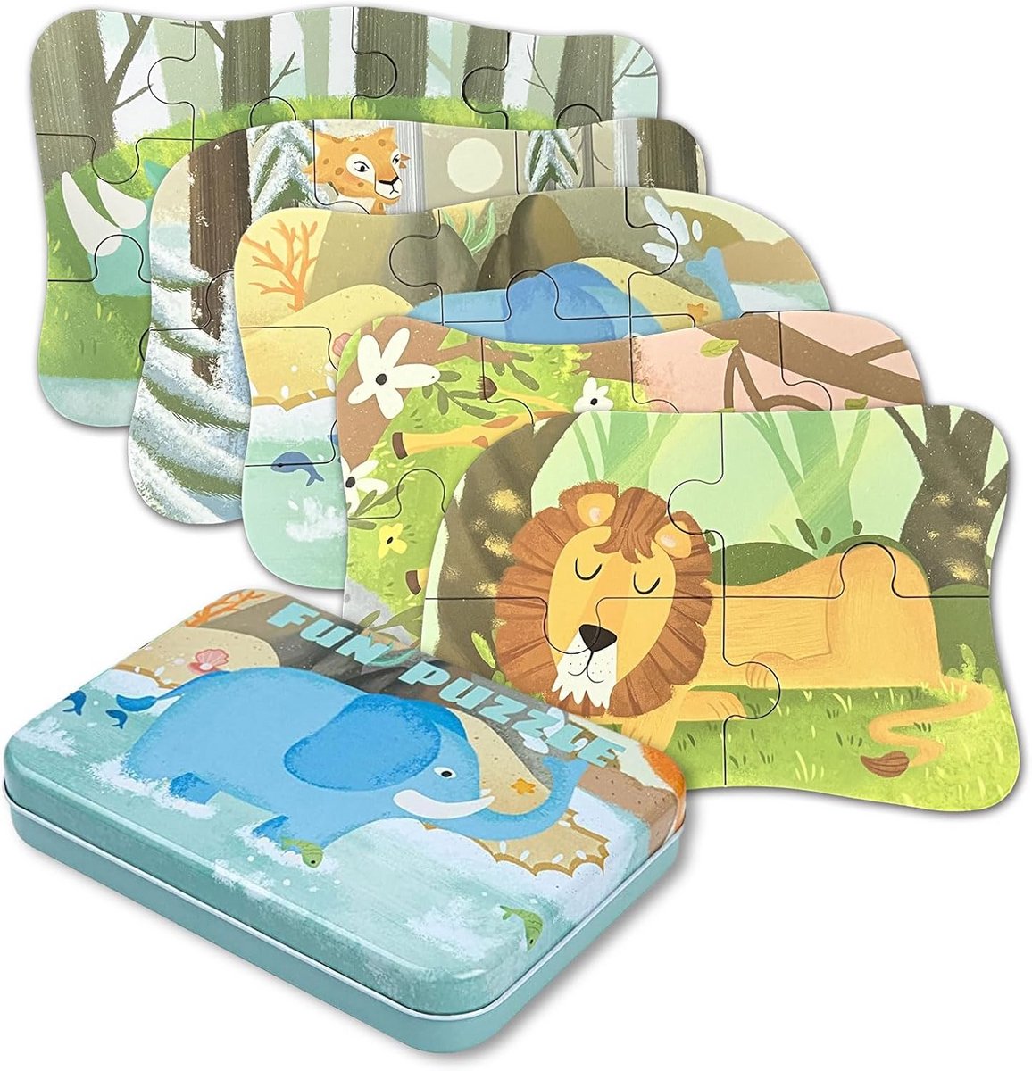 Montessori Puzzels voor kinderen, houten puzzel, dieren, kinderpuzzel, educatief speelgoed voor jongens en meisjes, 2 3 4 5 jaar (B)