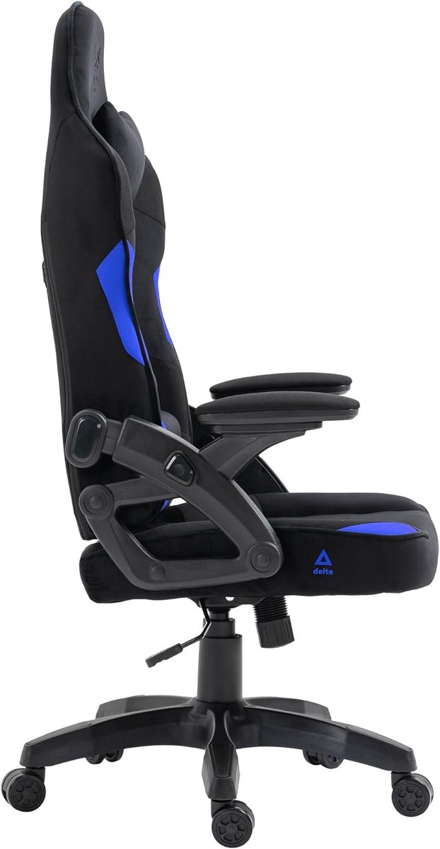Gamingstoel Stof - Zwart-Blauw - Bureaustoel - Ergonomische Computerstoel Gamer - 130 kg Belastbaarheid - Gamerstoel - Gamingzetel - Gaming Chair Ergonomic - Gamingstoel - PC-Stoel — afbeelding 5