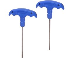 2 Stks H3 T-handvat Hex Sleutelsleutel, 3mm S2 Staal T-Key Inbussleutel Tool voor Fiets, Meubels en Mechanische Reparatie