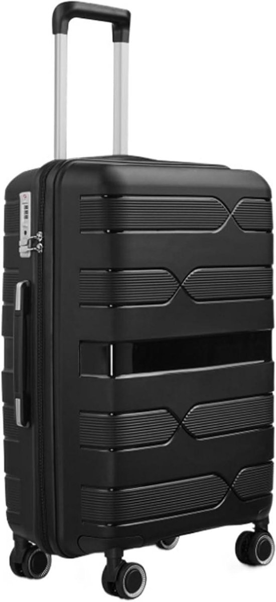 Reiskoffer - Bagage Trolley - Reizen - Lichtgewicht PP Materiaal - 20 inch - Zwart