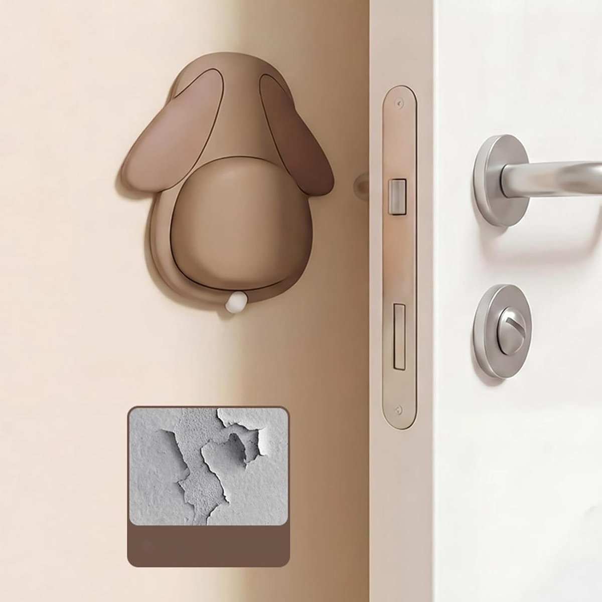 Zelfklevende Deurstopper - Wandbeschermer - Muren Beschermen - Zachte Rubberen Demping - 10.5 cm Lengte - Cartoon Design