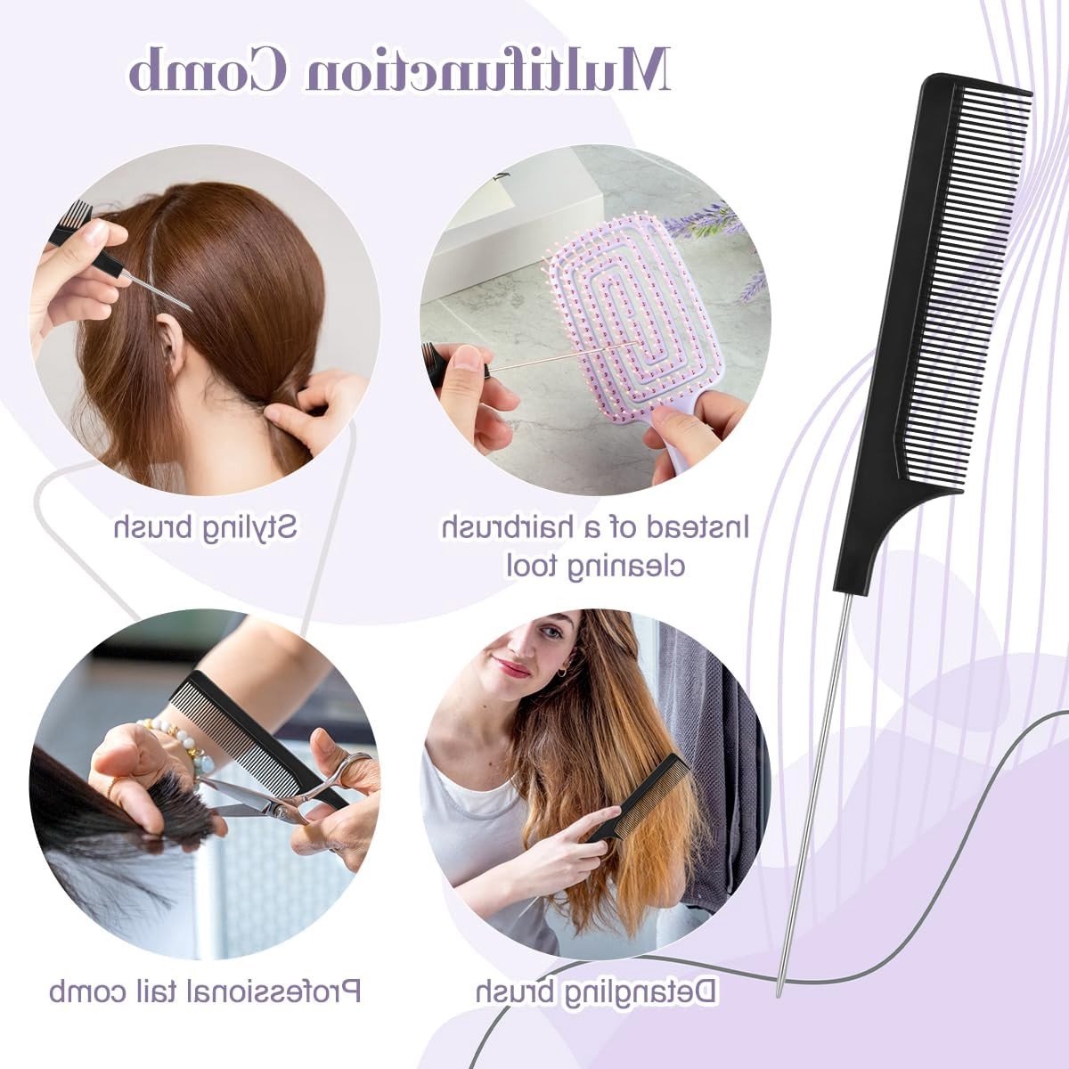Detangler Haarborstel voor Nat en Droog Haar - Ontklitterborstel voor Dames, Heren en Kinderen - Ideaal voor Alle Haartypes en Klitten