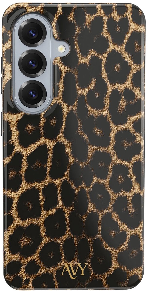 AVY Hoesje geschikt voor Samsung Galaxy S26 Plus | Panthera Chic | Panter | Bruin | Hard Shell Back Cover | Compatibel met MagSafe & Qi2